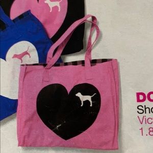 VS Pink 2008 vintage heart & dog tote travel bag